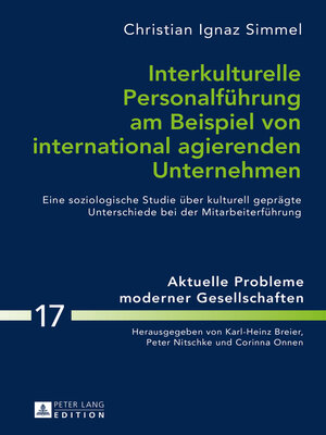 cover image of Interkulturelle Personalführung am Beispiel von international agierenden Unternehmen